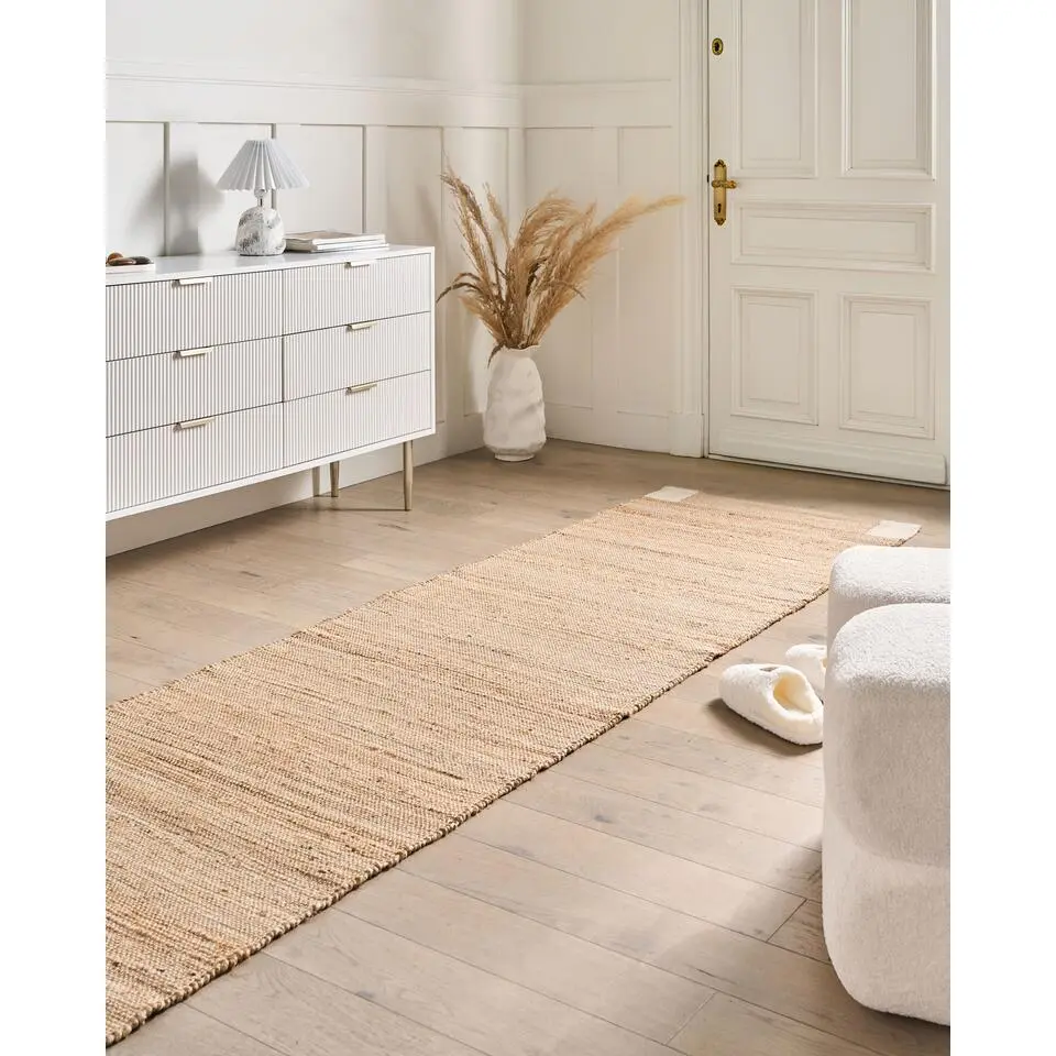 AMRAVATI - Vloerkleed - Lichtbeige - 80 x 300 cm - Jute