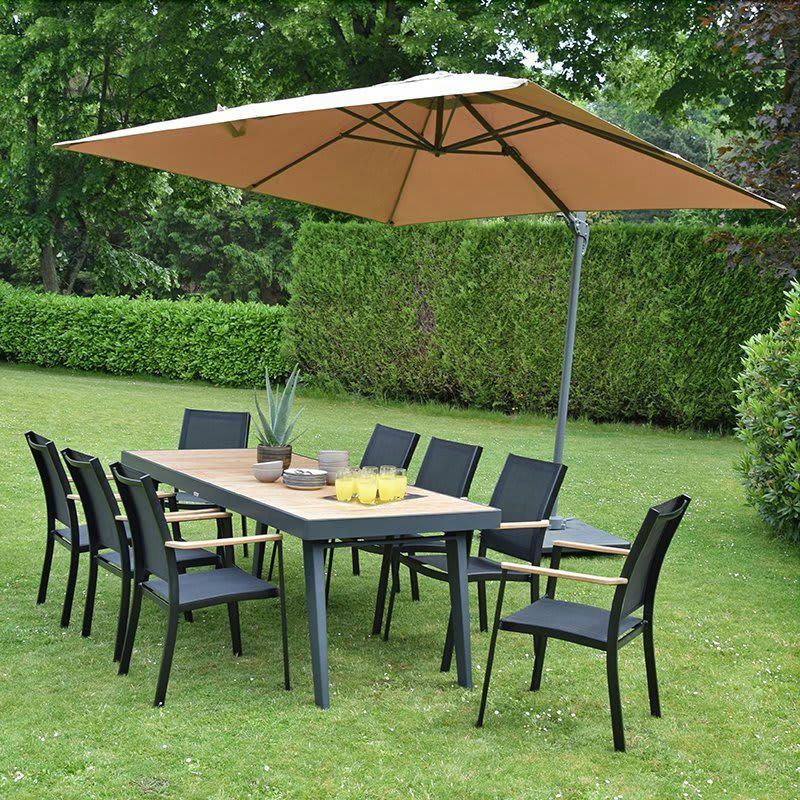 - Parasol déporté 3x3 m Taupe