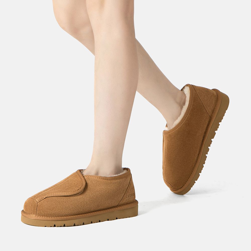 EverAu Australia Women Swiftlet Adjustable Real Sheepskin Slippers