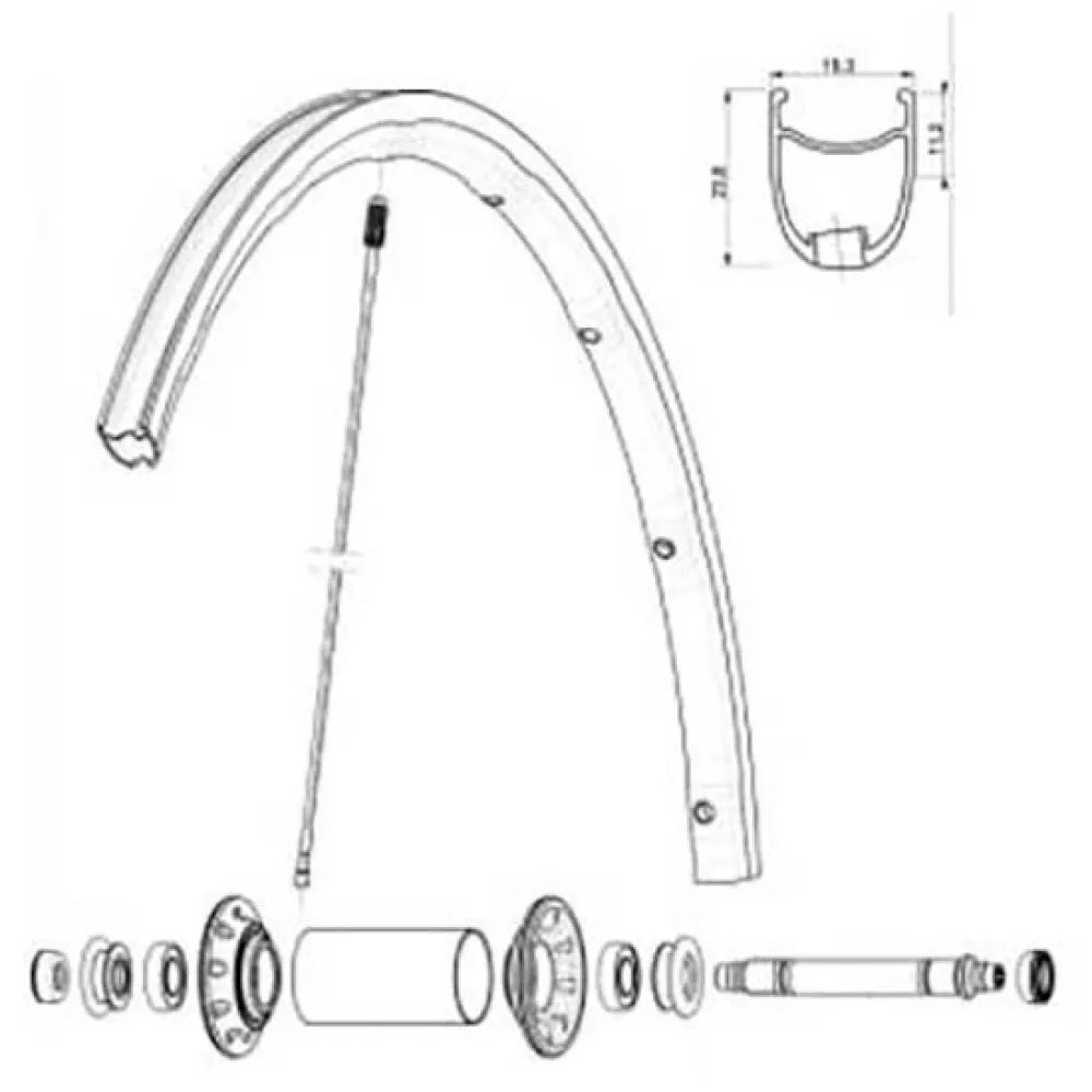 Mavic Ksyrium SLR/R-Sys SLR/Ksyrium Pro 2015 Front spokes 10 units