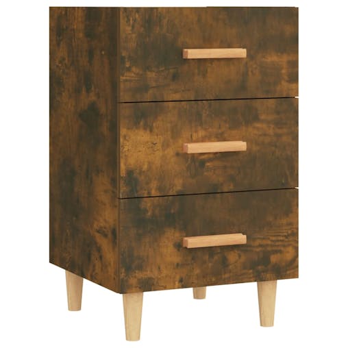 NNEVL Bedside Cabinet Smoked Oak 40x40x66 cm Engineered Wood