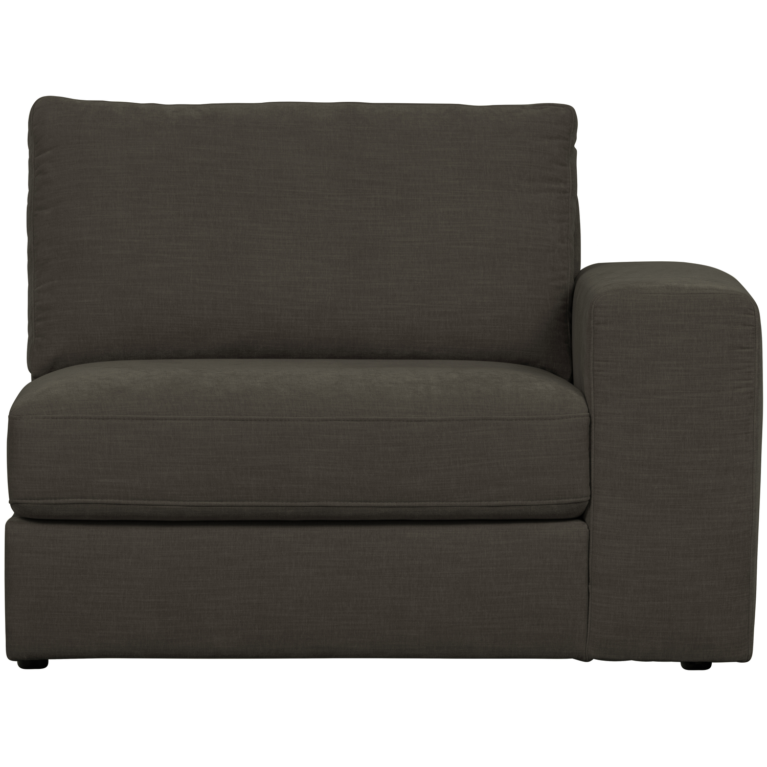 vtwonen 1-zits bank element met arm rechts Family - Polyester - Antraciet - 85x115x98