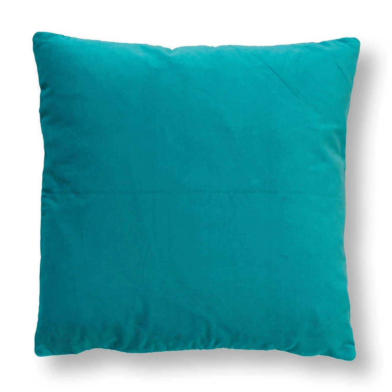 PEBBE - Housse de coussin bleu en velours-45x45 cm avec motif rayé
