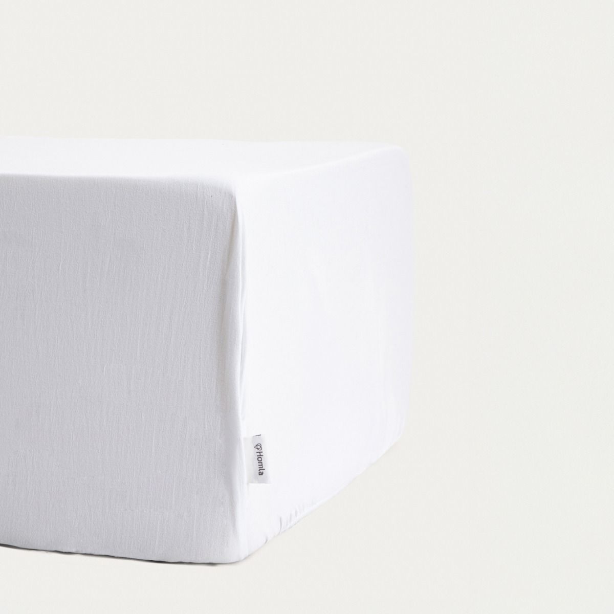 Prześcieradło MAISY z pranej mikrofibry białe 200x200 cm