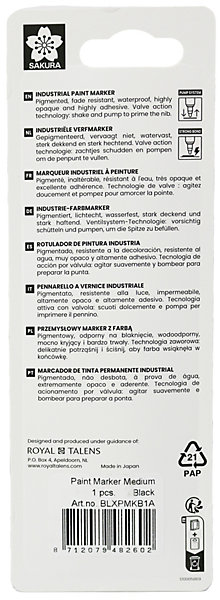 Marqueur peinture pointe medium noir Sakura