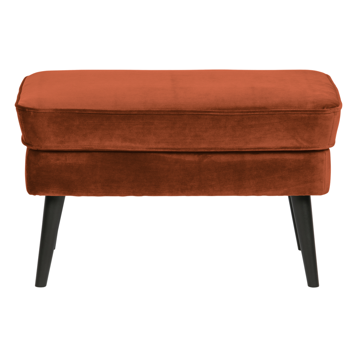 WOOOD hocker Rocco - Velvet - Roest - 47x77x51
