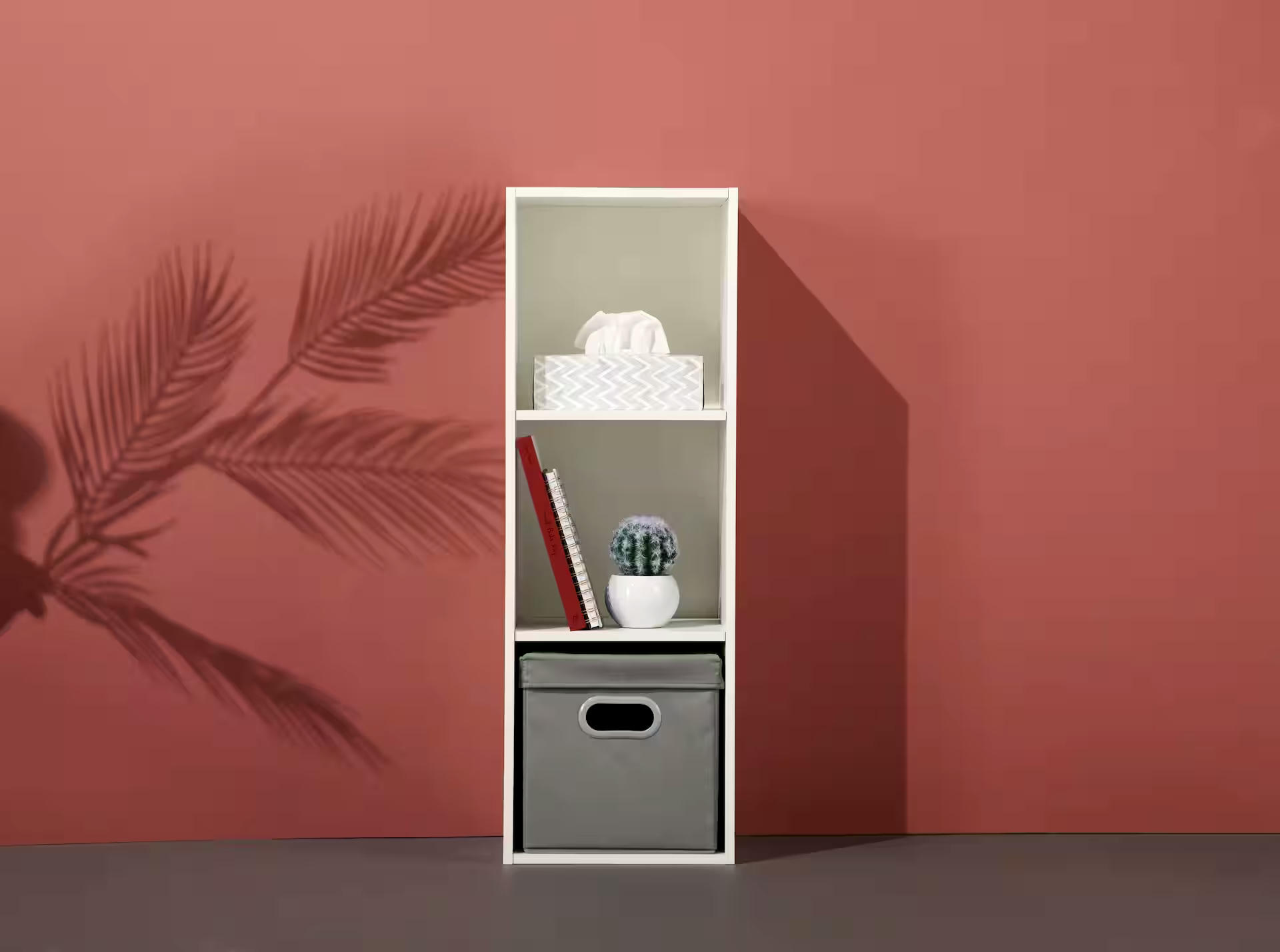 type A Ease Fabric Cube Storage Bin, Lightweight, Grey, Large