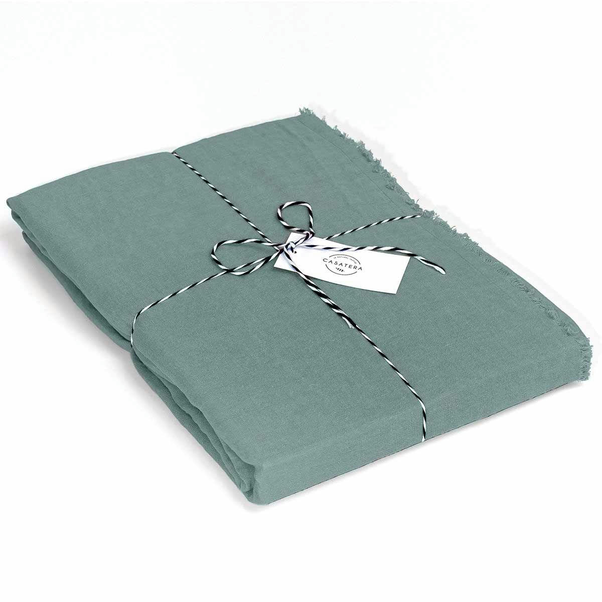 - Nappe en chanvre lavé Bleu  - 170 x 300 cm