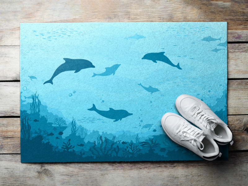 Mata wejściowa 60x40 Delfiny morskie zwierzęta ocean Tulup