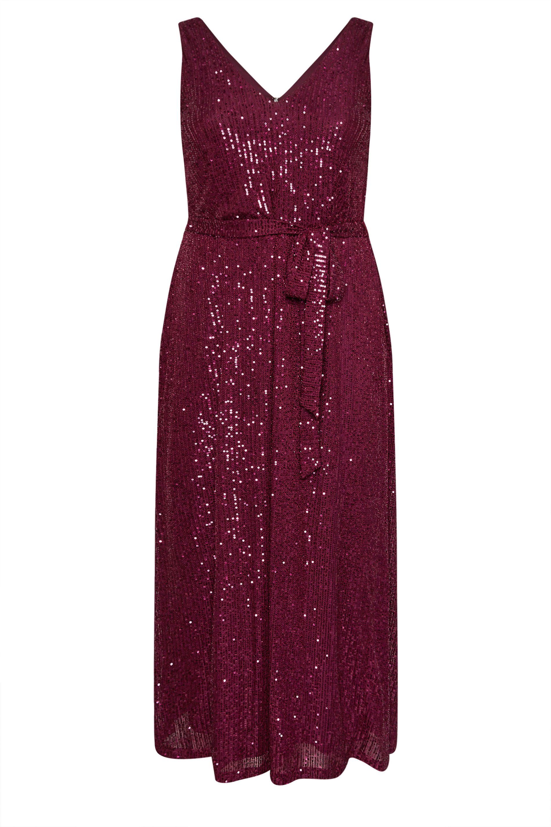 Yours Sequin V-Neck Maxi Dress