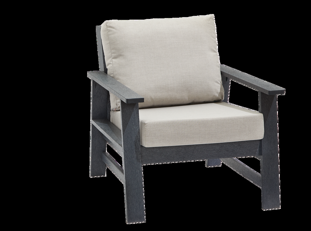Capterra Recycled Plastic Outdoor/Patio Armchair, Beige
