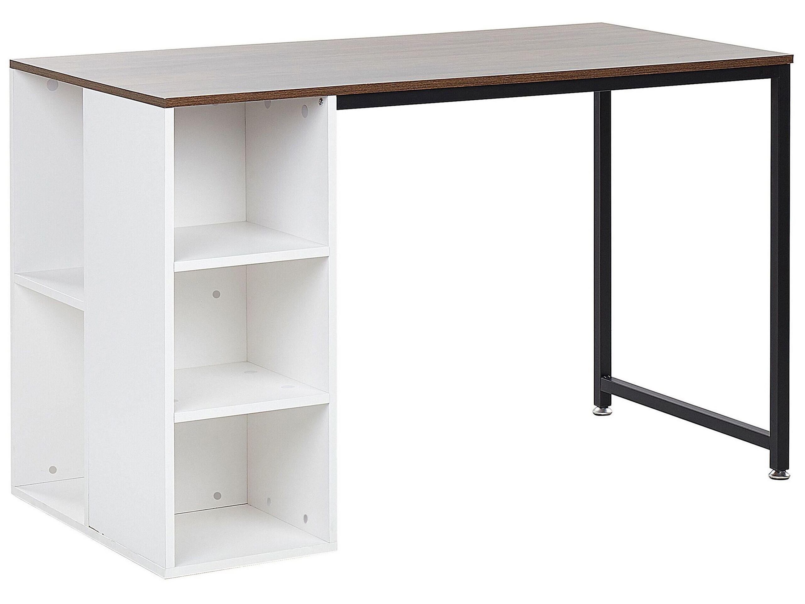 Biurko z półkami 120x60 ciemne drewno