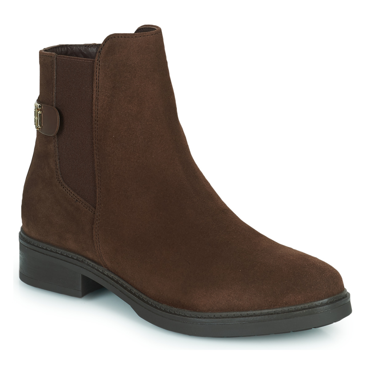 Tommy Hilfiger - Coin Suede Flat Boot - Brown
