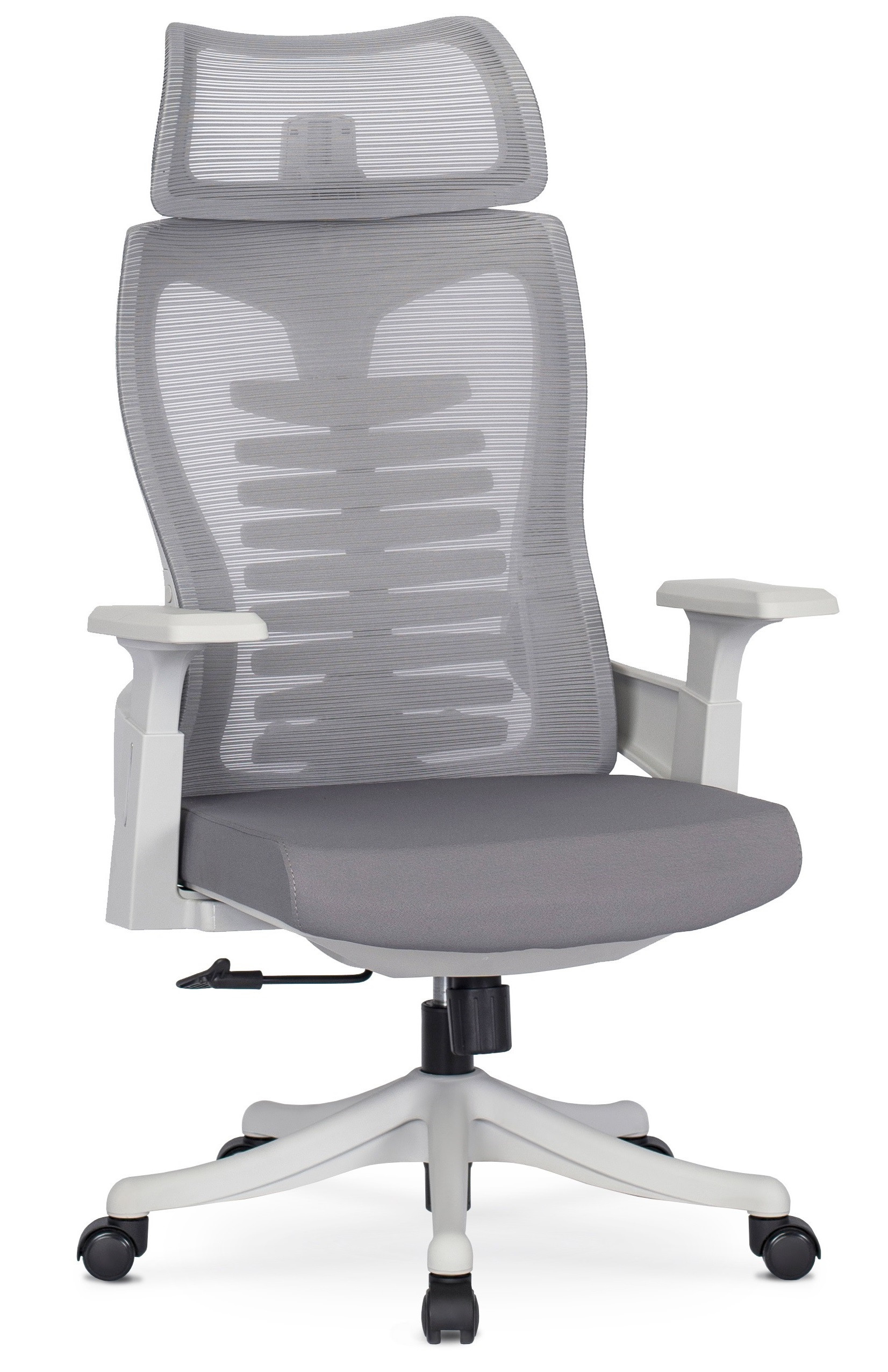 Biurowe Krzesło Obrotowe Ergonomiczne Fotel Tapicerowany Szary CARET 2