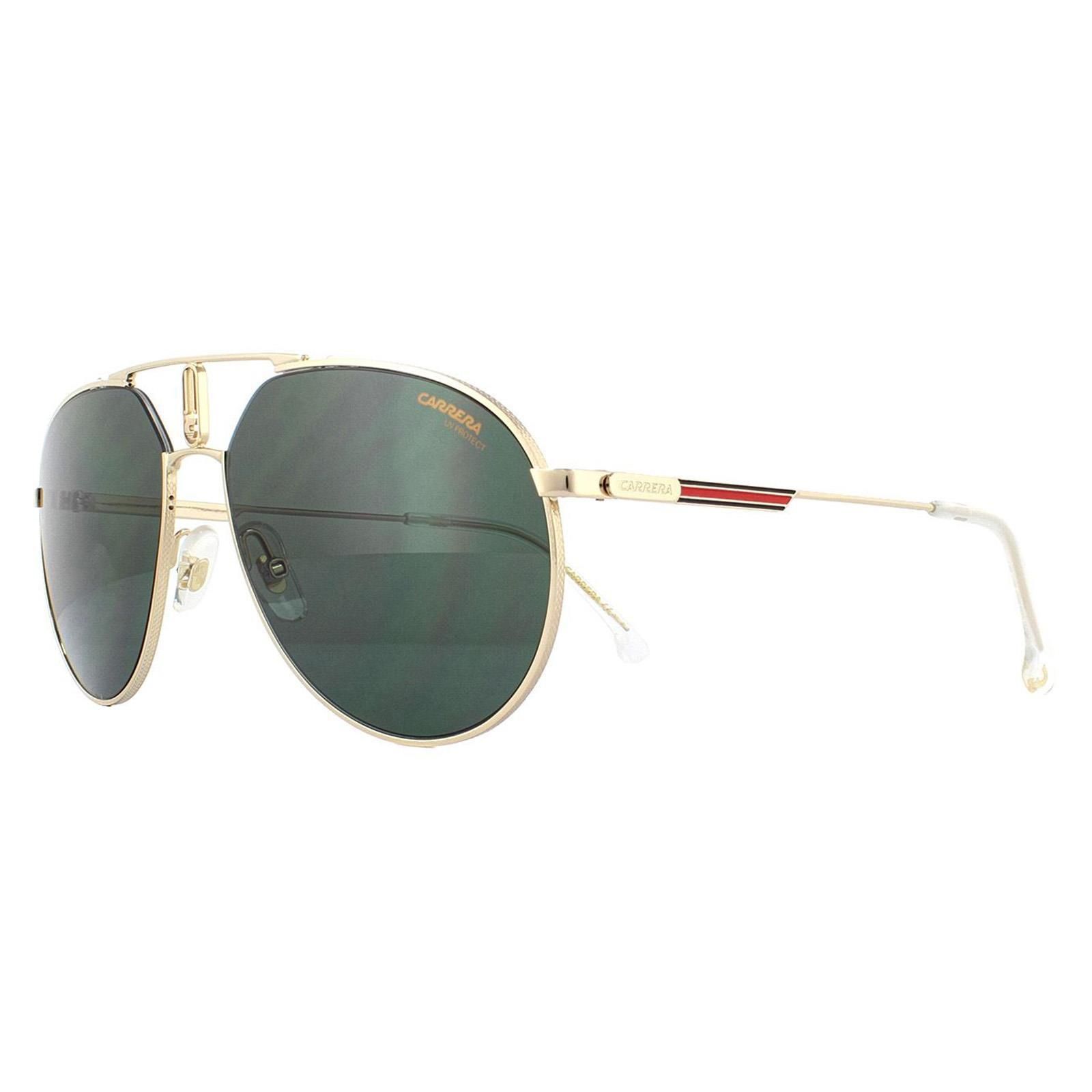 Carrera Aviator Gold Green Sunglasses