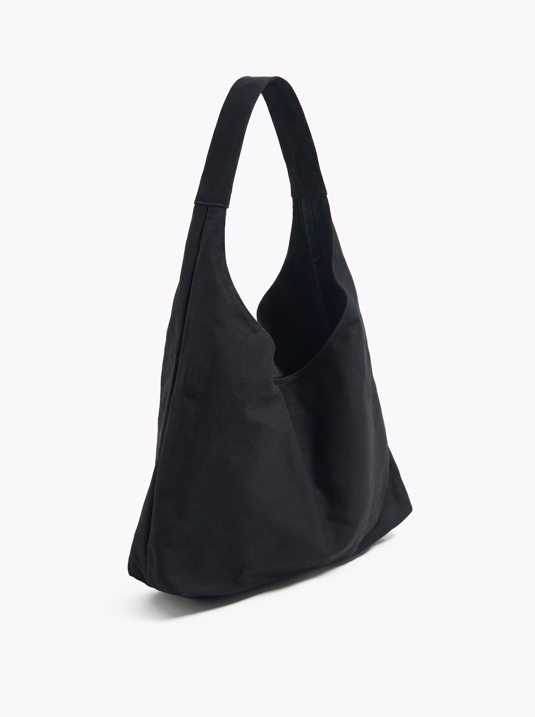 Płócienna czarna torebka hobo