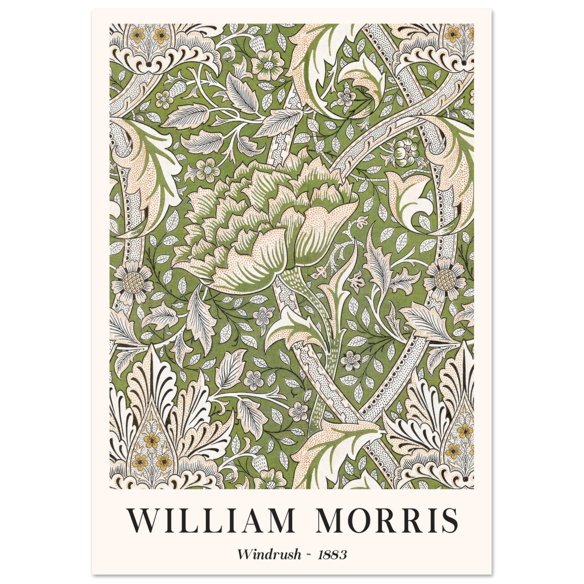Artfulprints Poster William Morris - Windrush 1883  - A4 21x29.7 cm - Groen