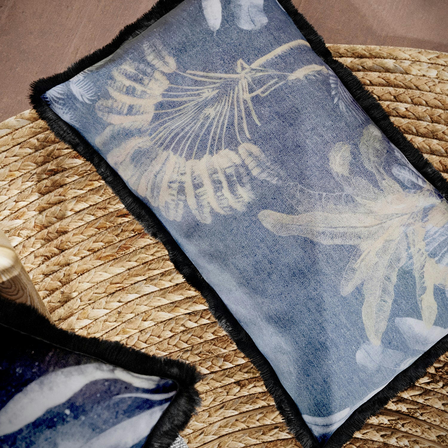 PALMIERS RECTANGLE - Coussin rectangulaire imprimé tropical