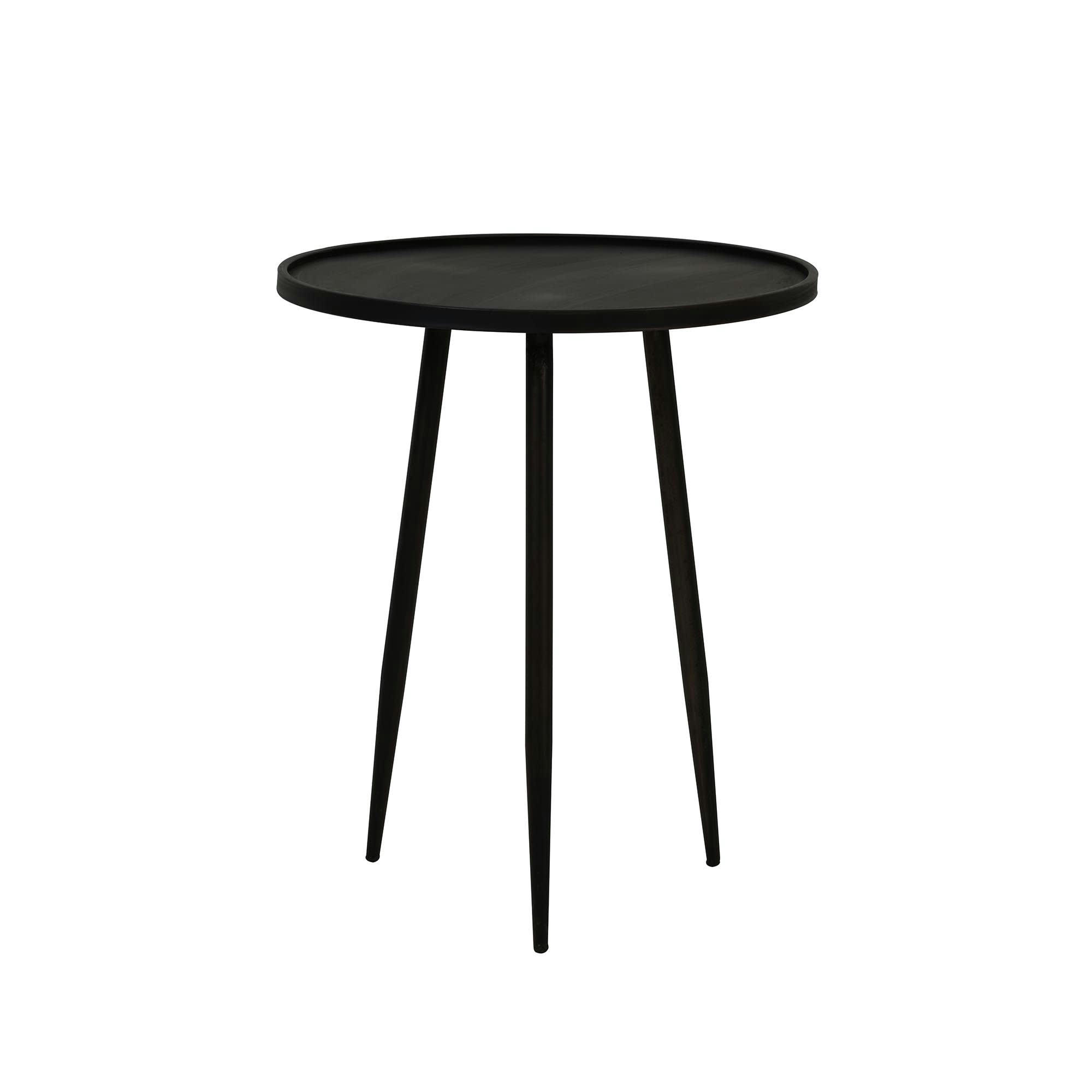 ENVIRA - Table d'appoint gris métal ø51cm