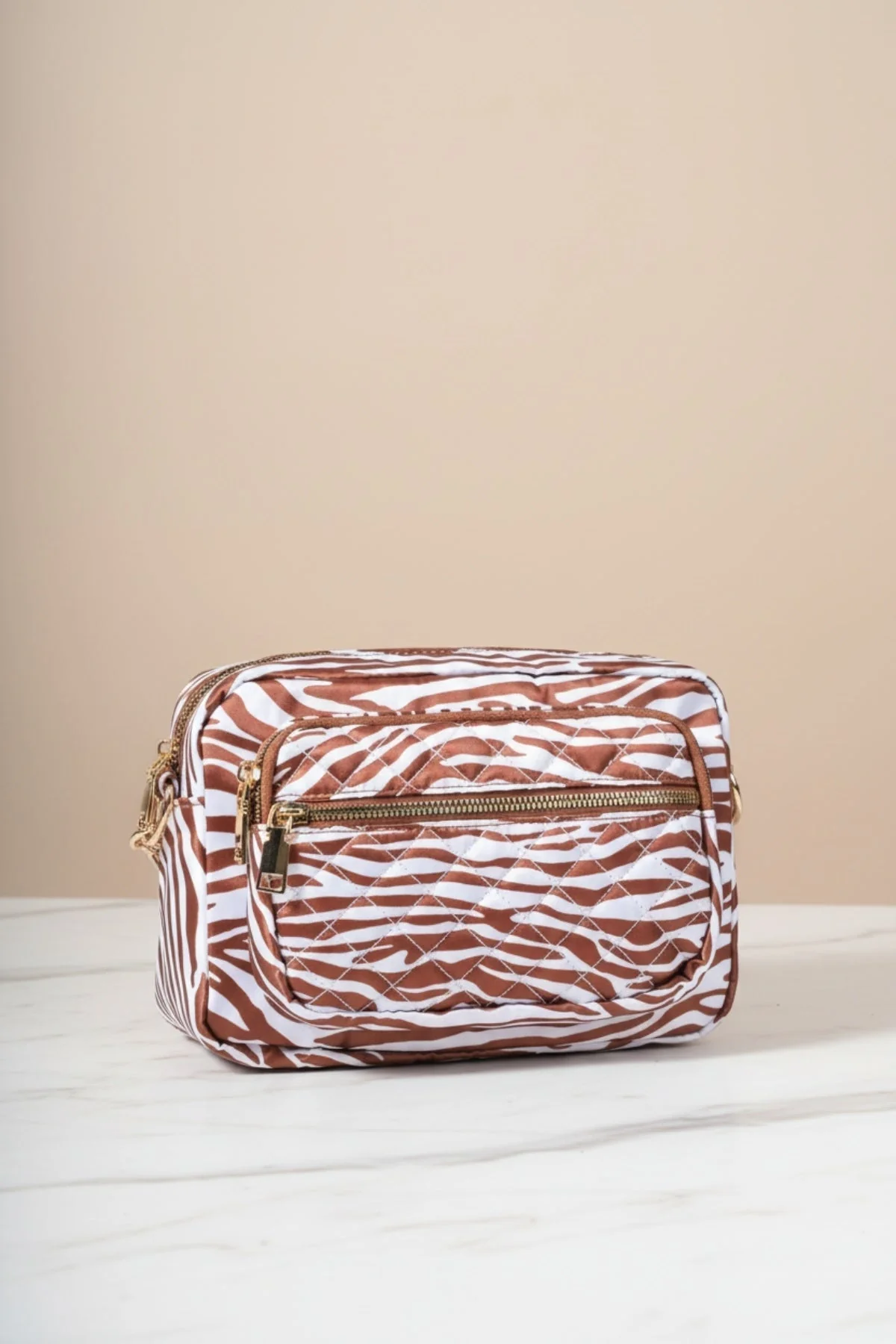 Brown Zebra Camera Bag
