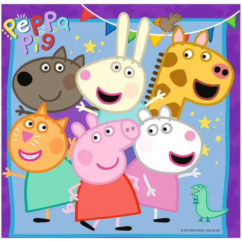 Puzzle 3er-Set Peppas Familie und Freunde