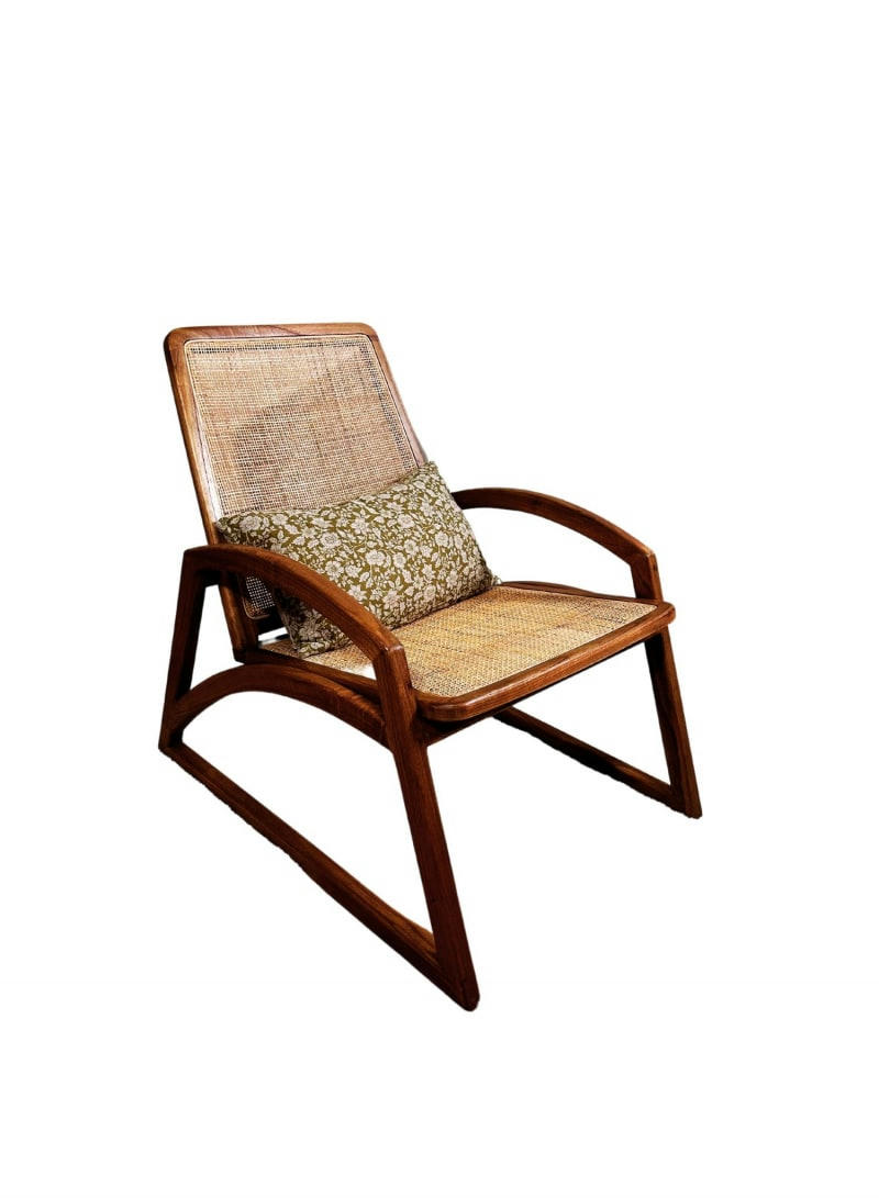 RINCA - Fauteuil bois et cannage