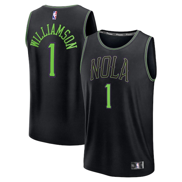 Zion Williamson New Orleans Pelicans  Youth 2025/26 City Edition Fastbreak Jersey - Black