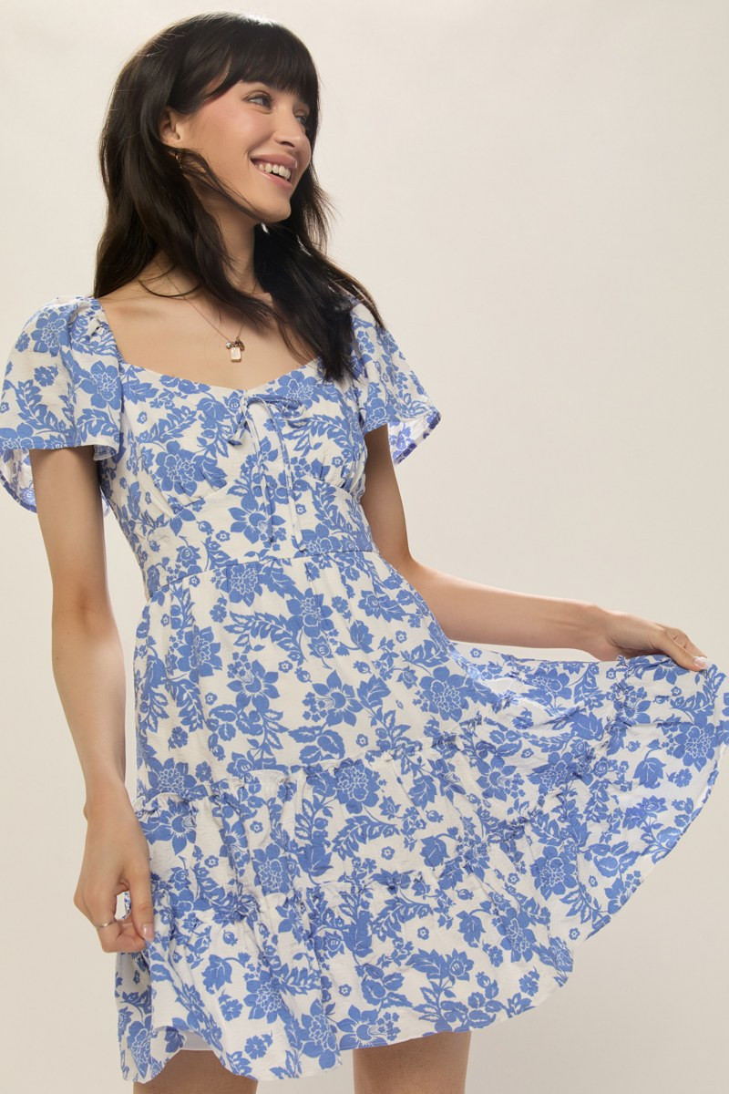 Alexis Ruffled Floral Mini Dress