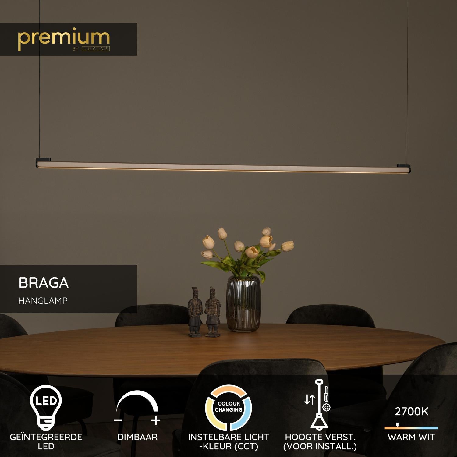 Lucide Premium BRAGA Hanglamp - Koffie