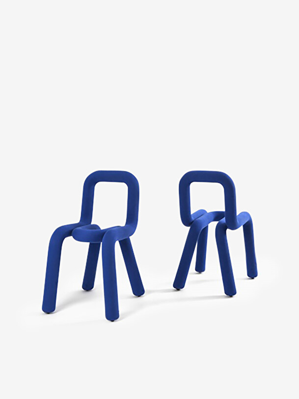 Chaise bold bleu - moustache bleu