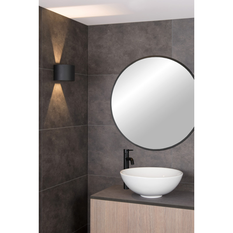 Applique LED pour salle de bain Axi ronde noire 6 W LUCIDE