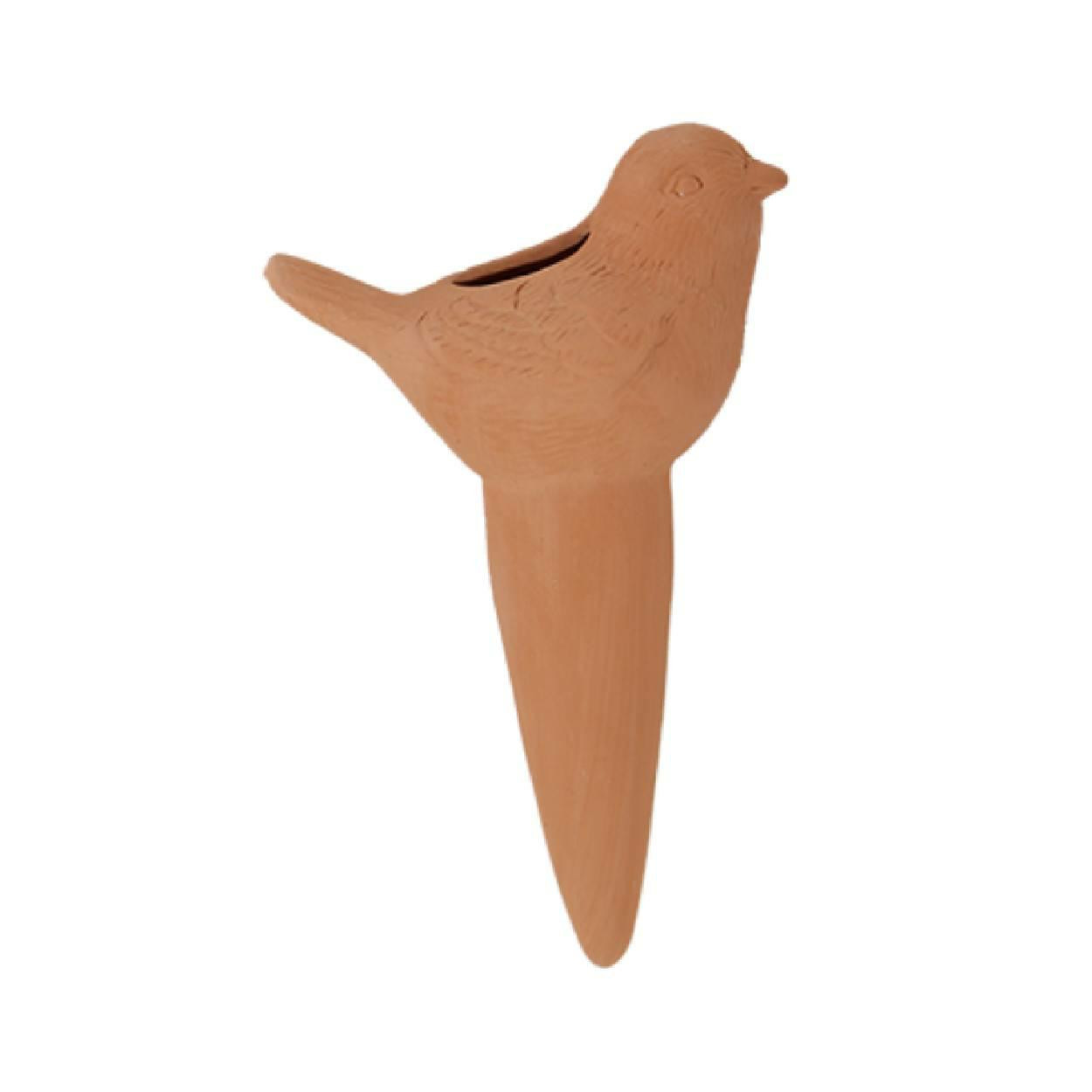 Ptaszek nawadniający ceramiczny pomarańczowy 16,5 cm ozdobny