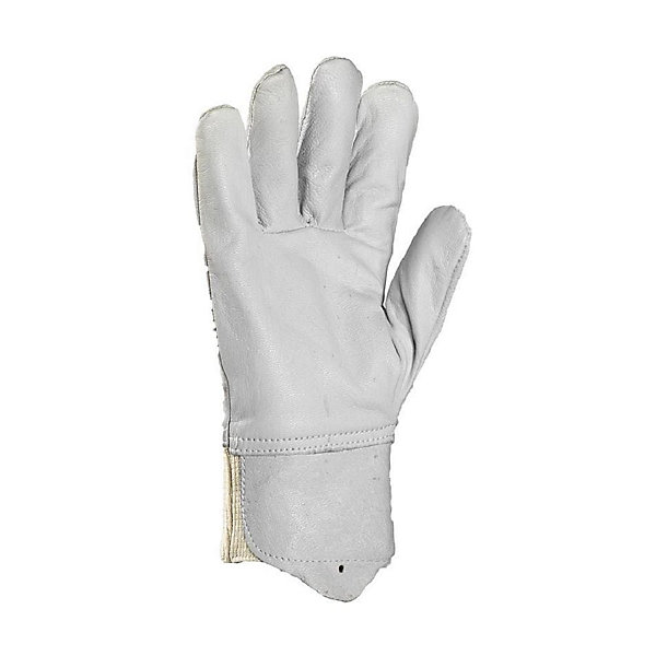 Gants de protection cuir de chèvre Eurotechnique avec protège-artère 2250 (lot de 10 paires de gants) Blanc 9