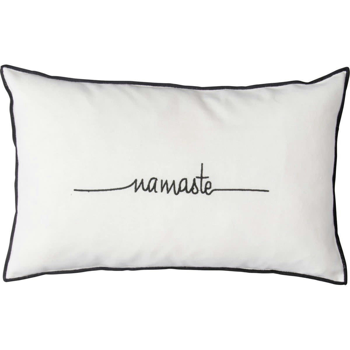 NAMASTE - Housse de coussin coton  50x30 noir