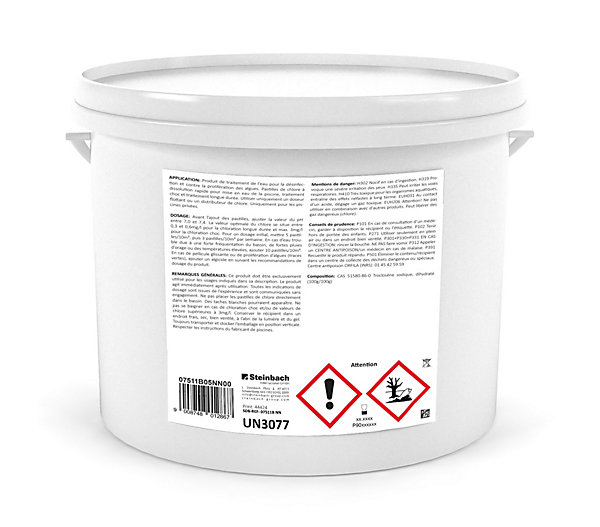 Chlore choc pour piscine pastille 20g Ecobrand 5kg