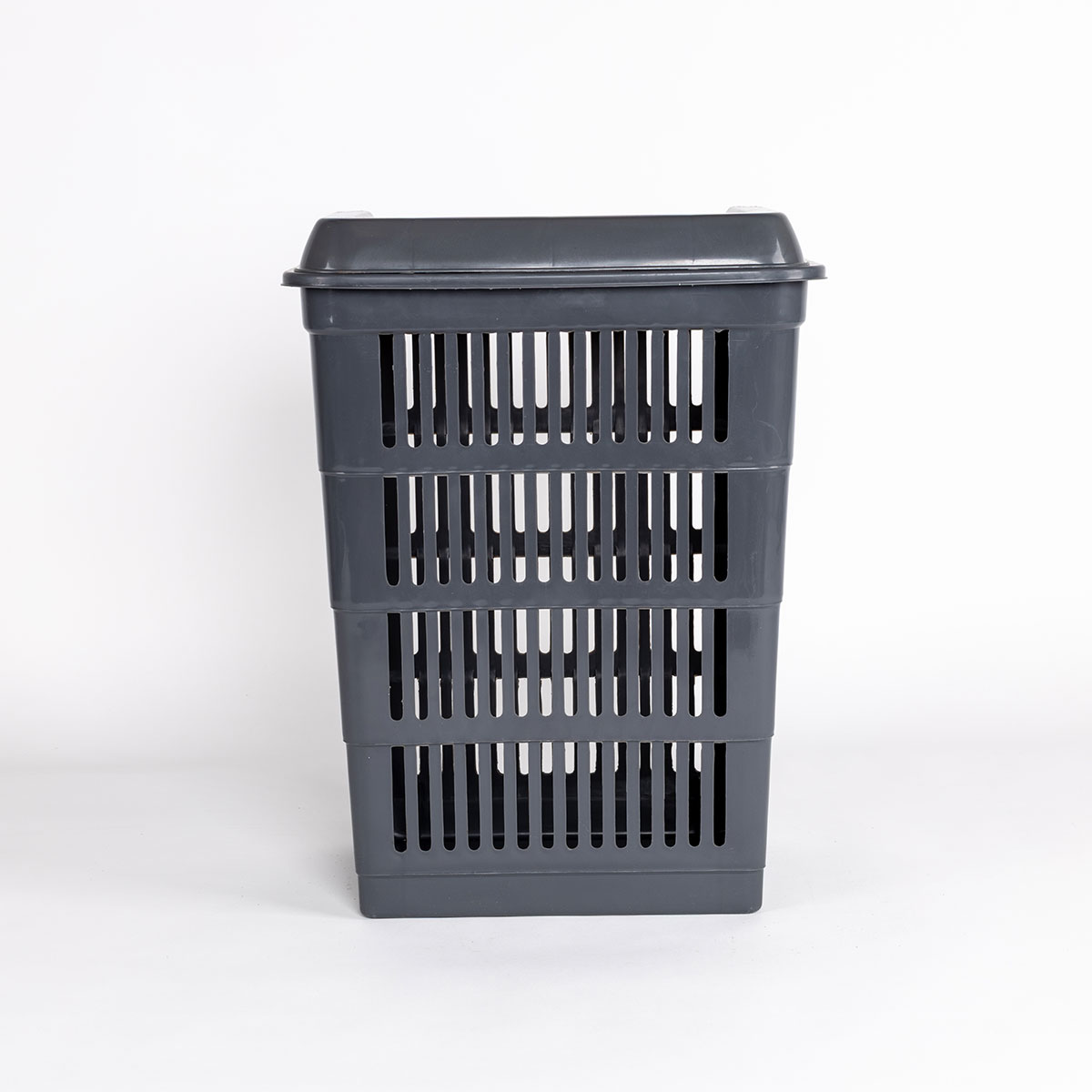 Cesto para roupa suja com tampa cinza 40L