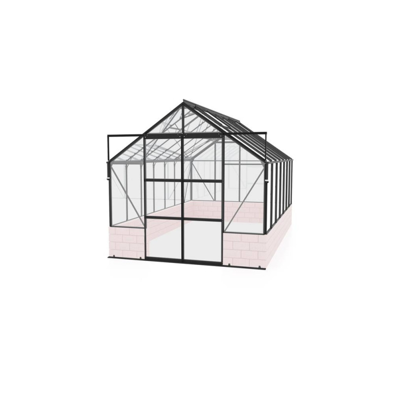 Serre en verre Cassandra noire 11,5 m² VITAVIA