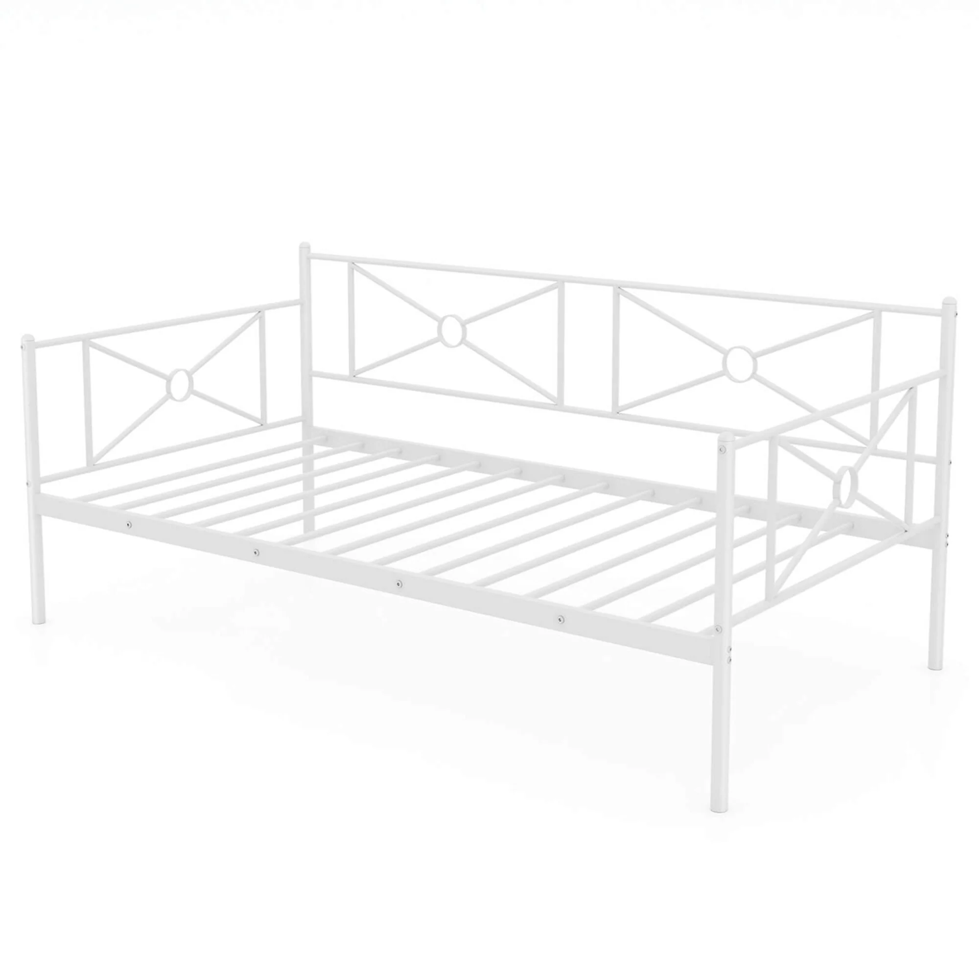 Costway Metal Daybed Frame Twin Size Mattress Foundation with Metal