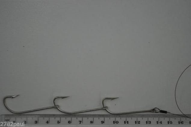 WilsonMackerel Fishing Rig 3x4/0 Hook-Setup - 30lb Multi Strand Wire