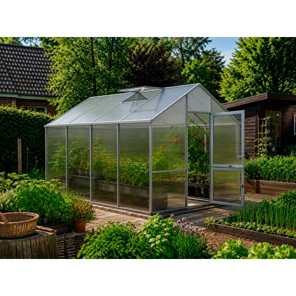 Gewächshaus »Dahlie«, 12,74 m², silberfarben