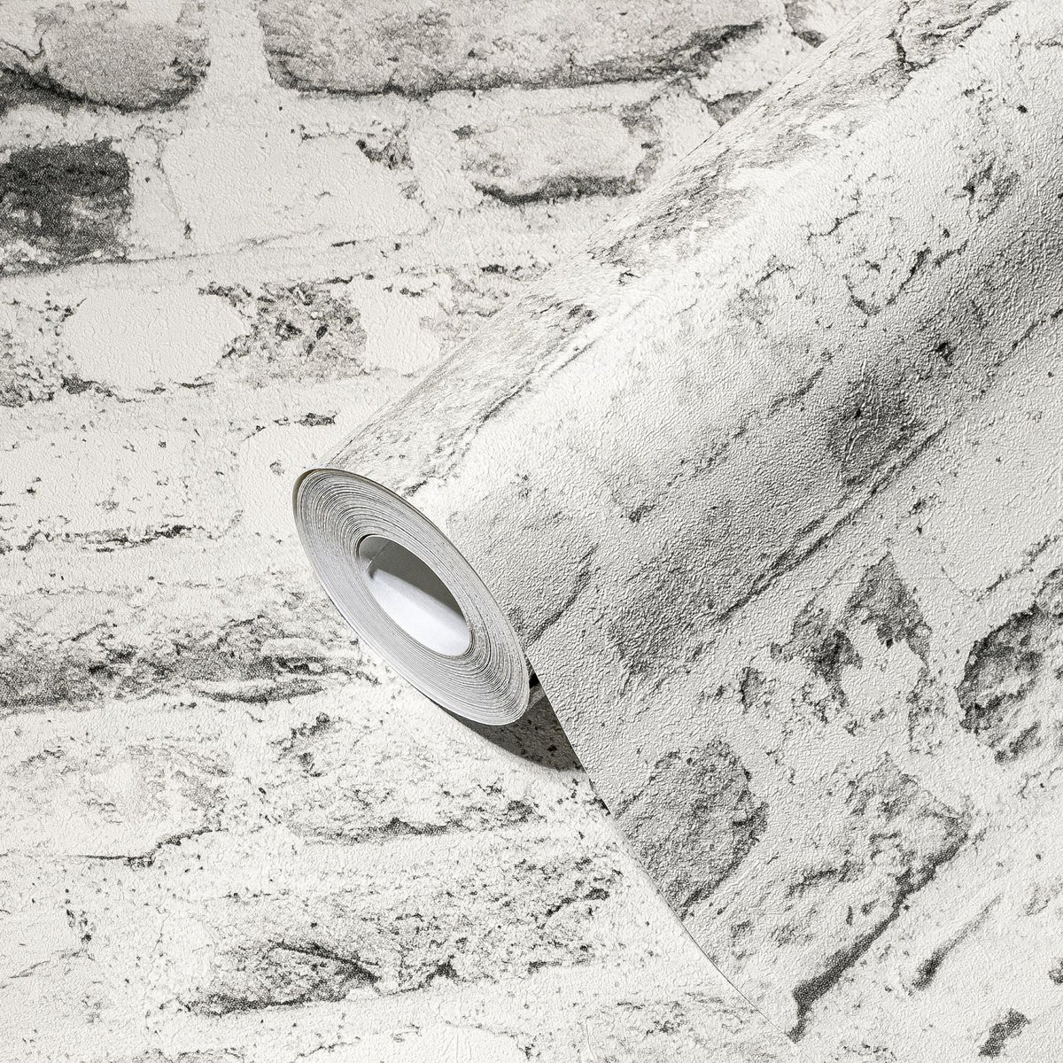 A.S. Création behang steen grijs en wit - 53 cm x 10.05 m - AS-388294