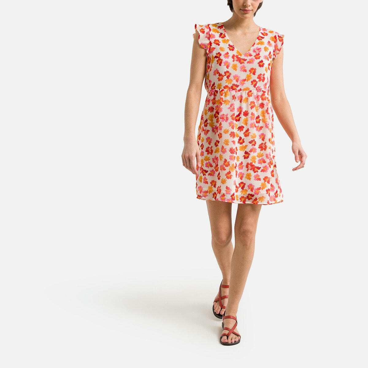 Robe imprimée, sans manches