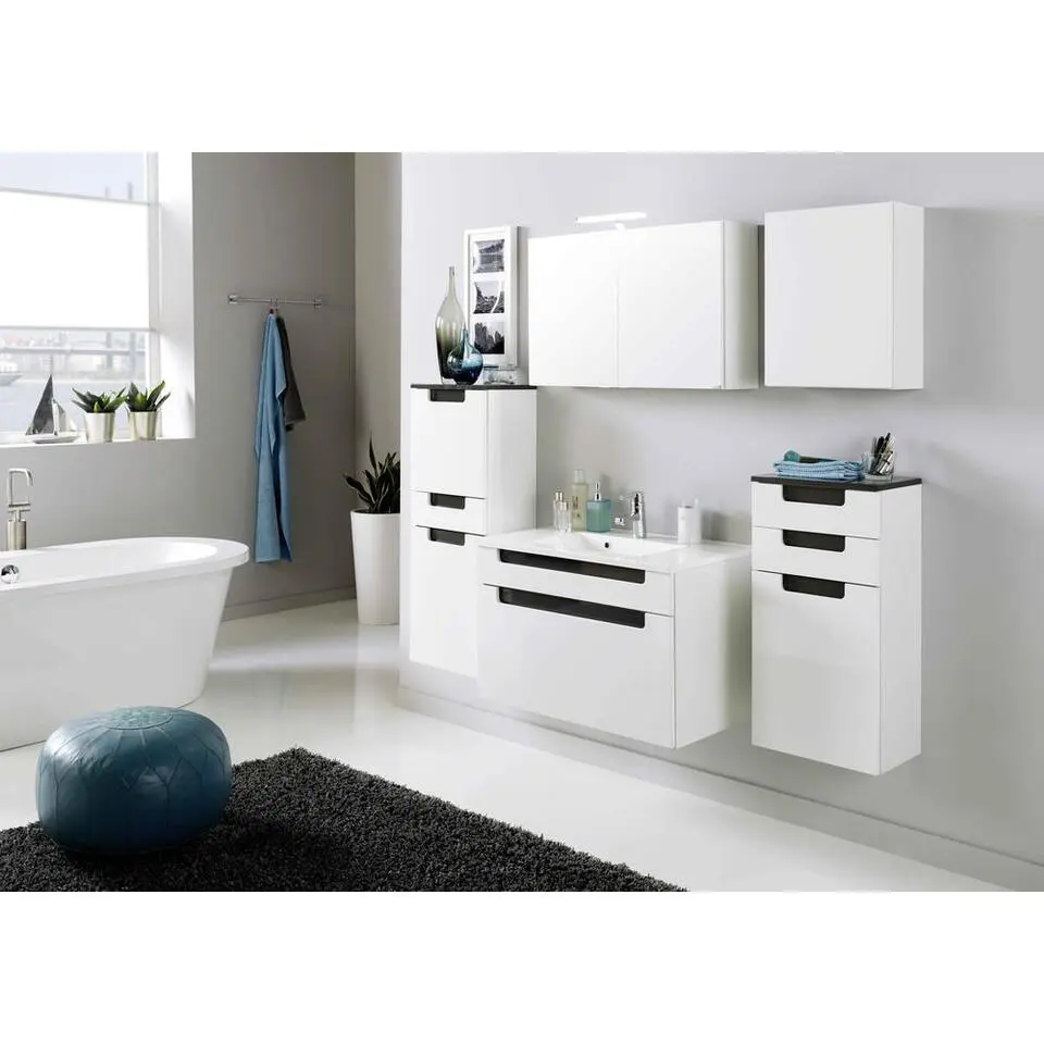 Lage kast Siena 40cm - wit/antraciet