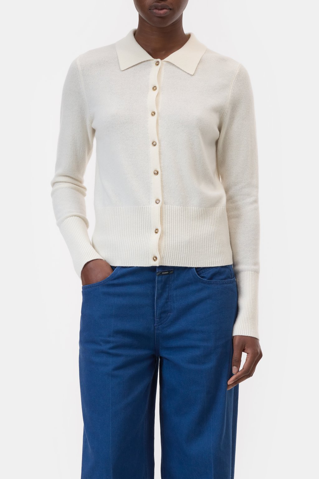 Kaschmir-Cardigan mit Kragen