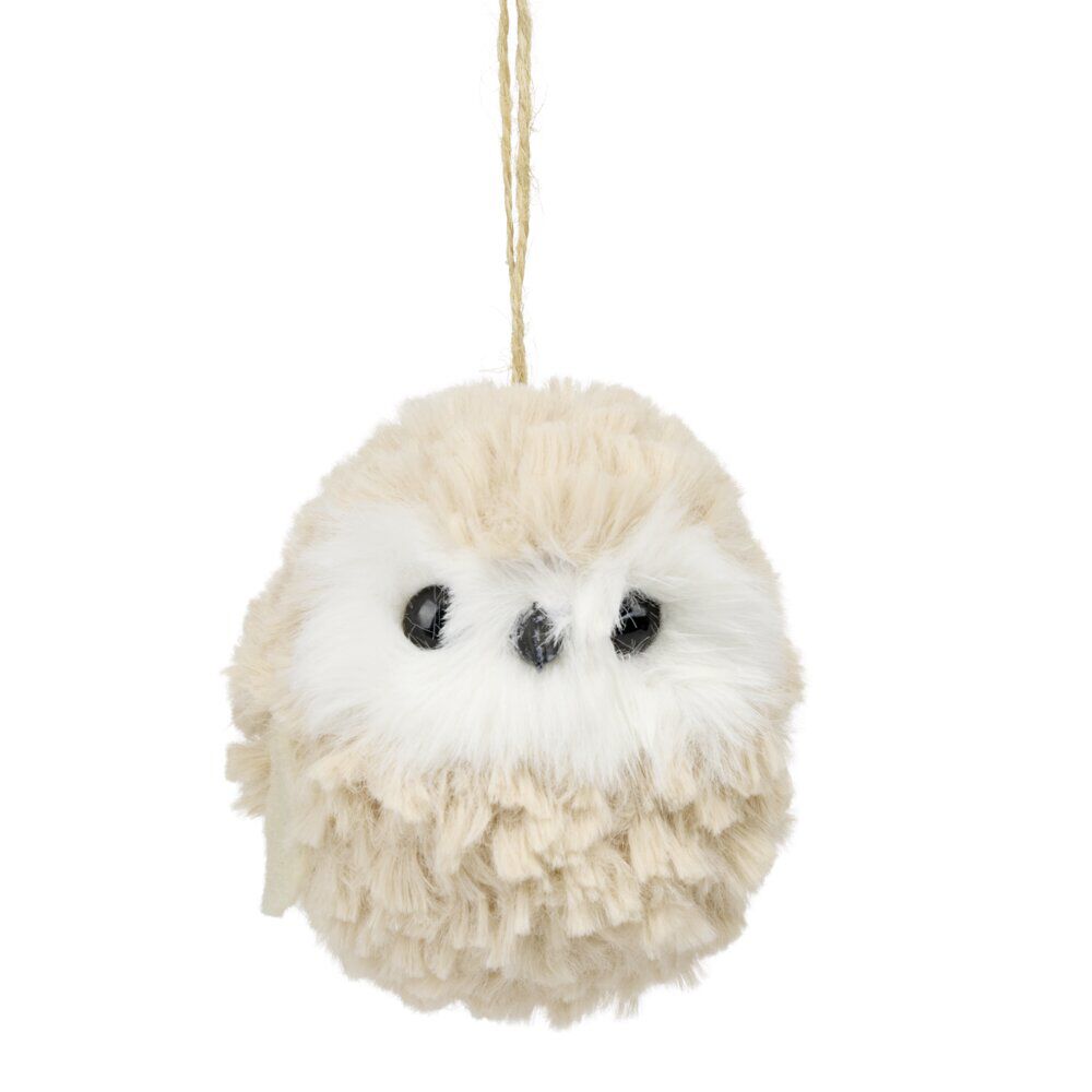 Animal de No&euml;l à suspendre effet fourrure (3 modèles)