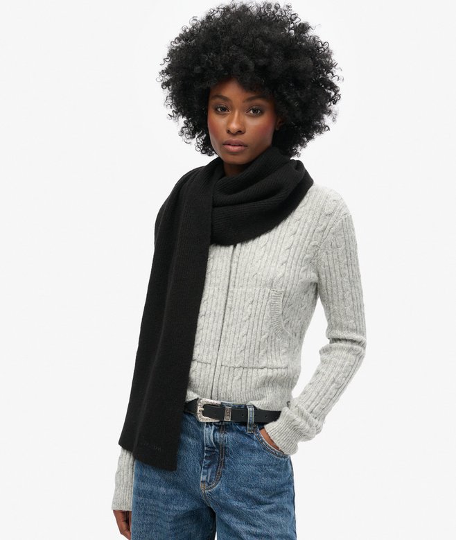 Soft Rib Knit Scarf