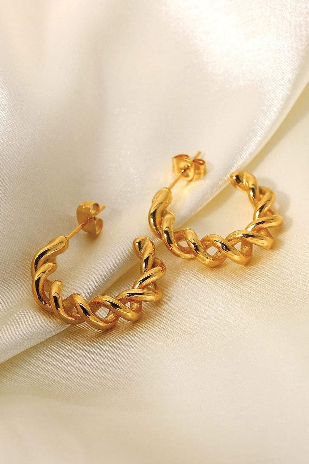 Elk & Bloom Chunky 18K Thick Gold Hoops