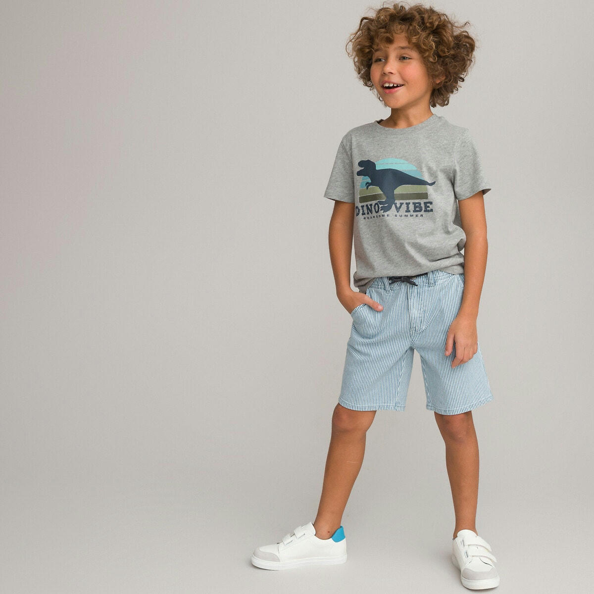 Bermuda rayé forme chino