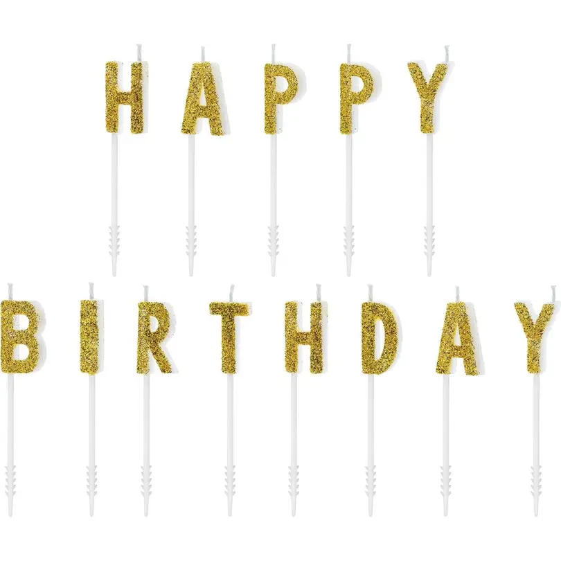 Geburtstagskerzen 13-teilig Happy Birthday