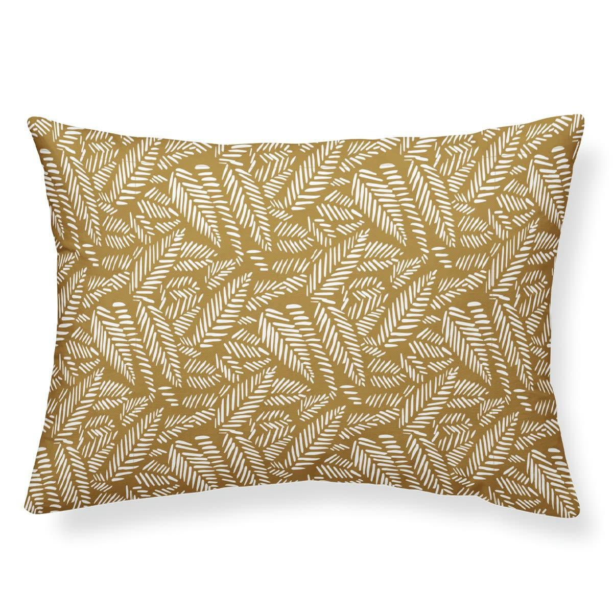TERANGA INAYA - Coussin déhoussable imprime en Coton Jaune 30x50 cm